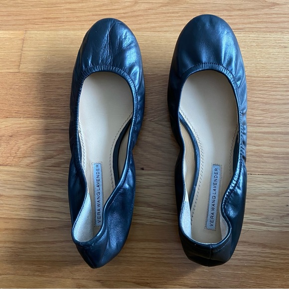 VERA WANG Napa Leather BLACK Ballet Shoes - Picture 8 of 12